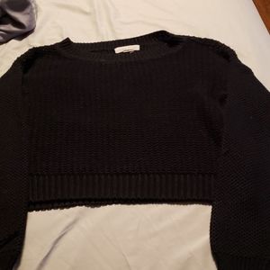 Black crop top sweater